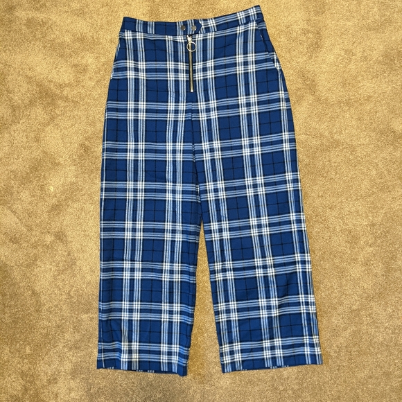 EUC UO Daisy Plaid Zip- Front Wide Leg Pants - Picture 3 of 11
